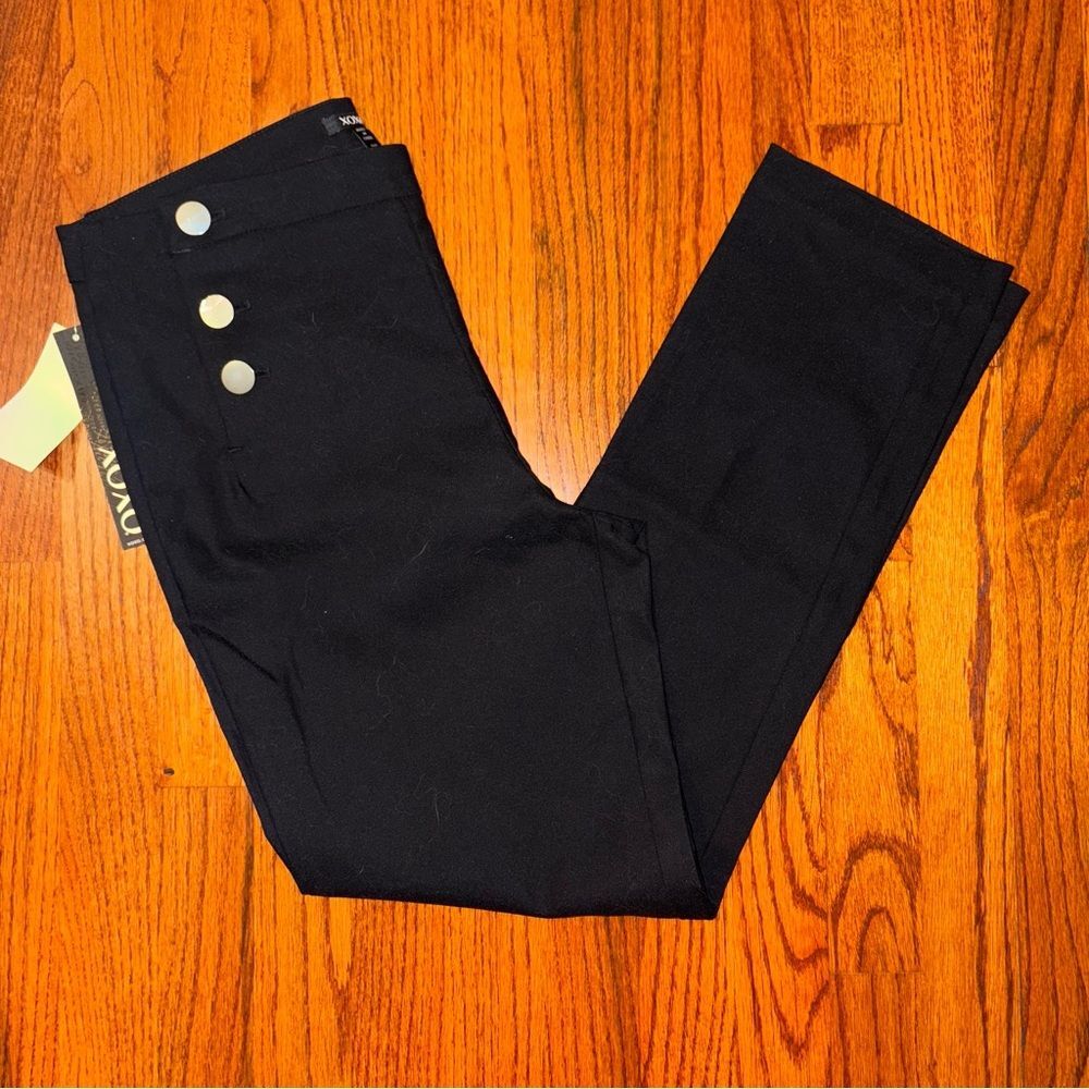 XOXO NWT Black Slim Fit Button-Front Pants Size 9/10